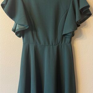 SHEIN Teal Dress with Flowy Sleeves